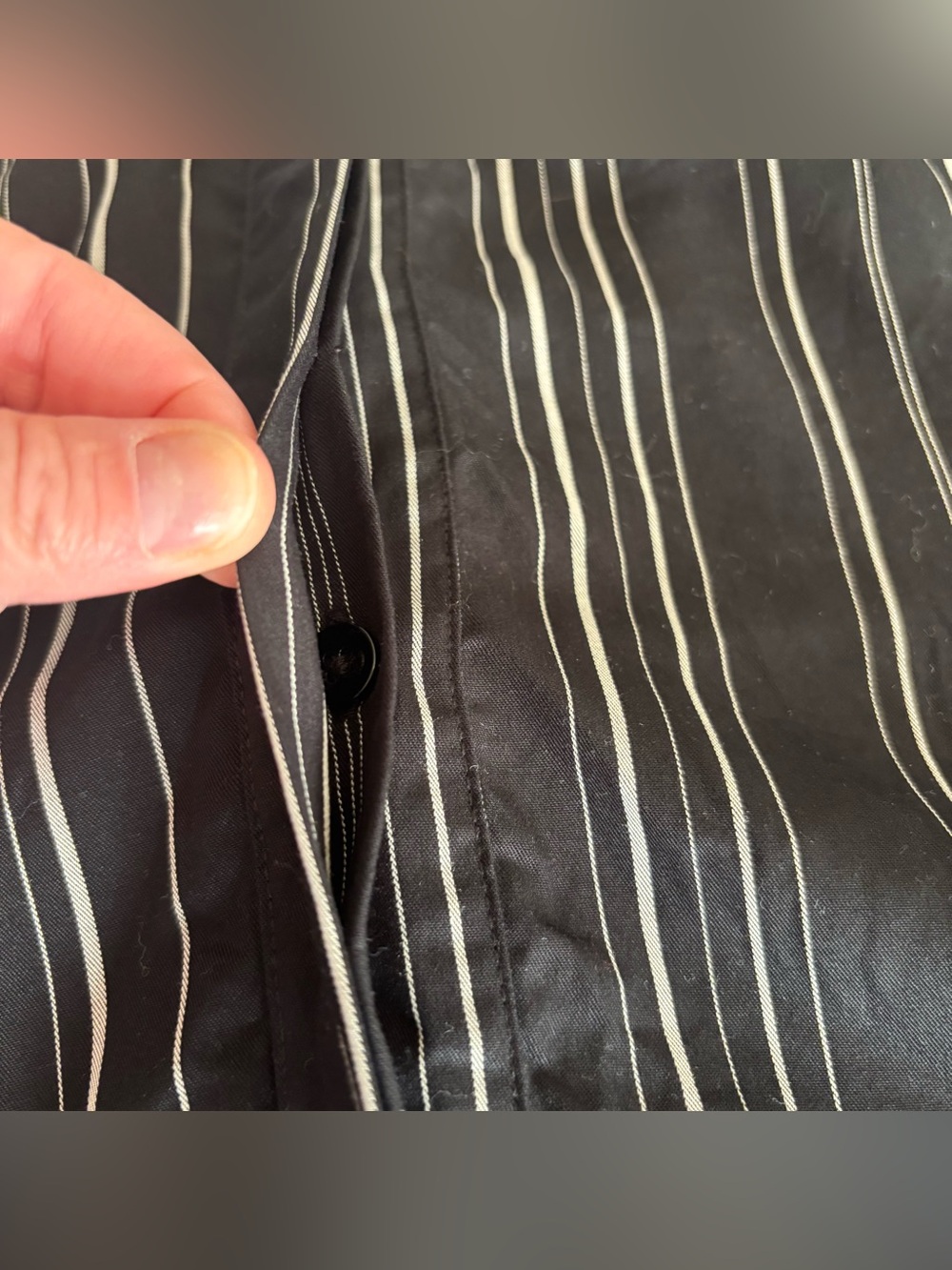 ME+EM Women’s Black Pinstripe Long Shirt Dress Size 4 - Picture 8 of 12